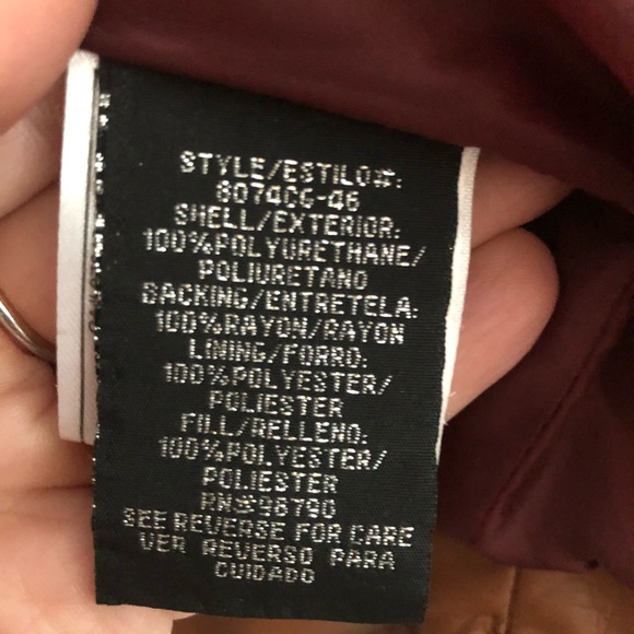 EUC Brown pleather jacket Large - Picture 4 of 5